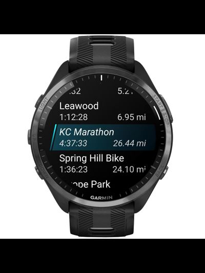 Умные часы Garmin Forerunner 965 Black / Powder Gray DLC Titanium