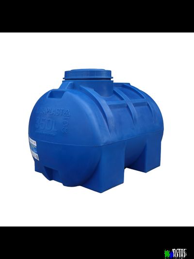 Емкость 350 литров горизонтальная  синяя