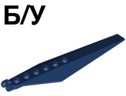 ! Б/У - Hinge Plate 3 x 12 with Angled Side Extensions and Tapered Ends, Dark Blue (57906 / 4500106 / 6082417) - Б/У