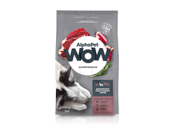AlphaPet WOW (АльфаПет) 2кг с говядиной и сердцем сухой для собак средних пород