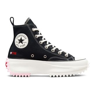 Кеды Converse на платформе низкие с черной полосой белые