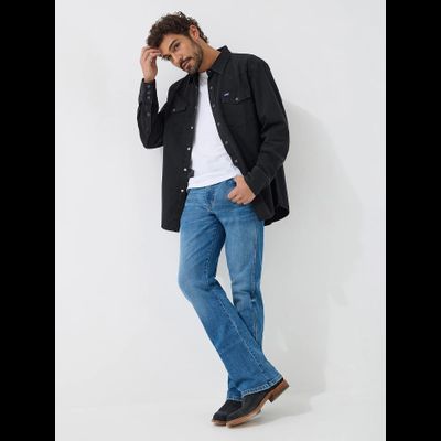 Рубашка Wrangler® Classic Denim Western Snap Shirt