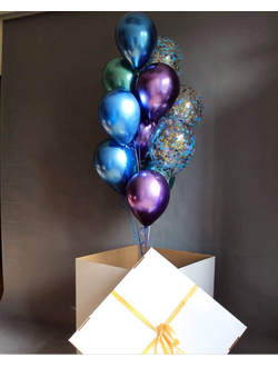 Коробка с Хром и конфетти