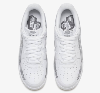 Nike Air Force 1 Low Skeleton White (Экокожа) сверху