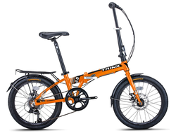 Складной велосипед Trinx Life 2.0 оранжево-черно-белый