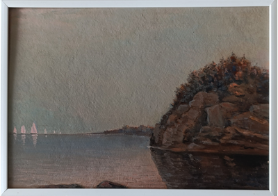 "Рыбаки" картон масло Чепурко В.А. 2004 год