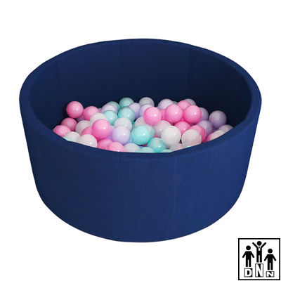 Детский сухой бассейн (темно - синий) (цвет шариков 2)