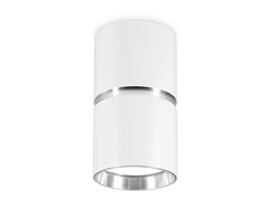 Ambrella светильник накладной спот MR16 GU10 max12W белый цилиндр 55x100 TECHNO SPOT TN213115 WH/CH