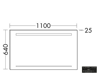Burgbad Зеркало с подсветкой 1100х640х25 мм , сенсорный выкл.с регулировкой силы света, IP24, корпус алюминий