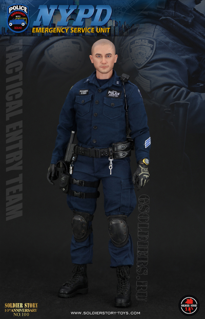 Нью-Йоркский полицейский - Коллекционная фигурка 1/6 - NYPD ESU “TACTICAL ENTRY TEAM” (SS100) - Soldier Story - ПОМЯТ УГОЛОК
