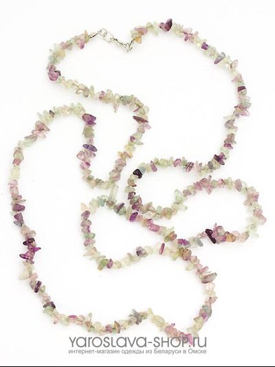 8231017ФР.  Бусы из мелкого флюорита.