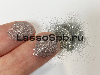 Блестки мелкие глиттер Серебро 0,2 мм вес 10 г