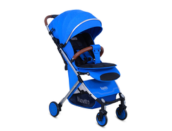 Коляска прогулочная Nuovita Giro Lux Blu, Argento/Синий, Серебристый