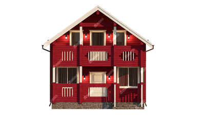 Дом из клееного бруса "Коломна", 110 м2