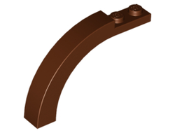 Arch 1 x 6 x 3 1/3 Curved Top, Reddish Brown (6060 / 4293100 / 4541894 / 6077806 / 6299940)
