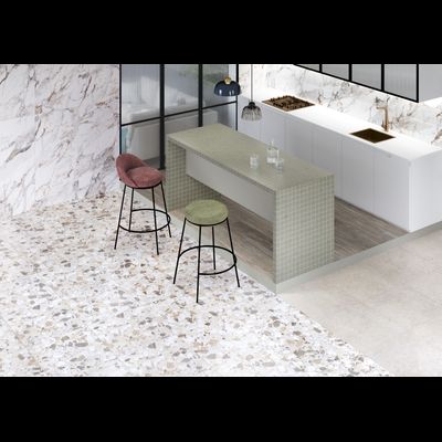 Теrrаzzo-X, 60х60 см, керамогранит, Cветлый Лаппато Ректификат (9 мм), K949767LPR