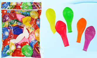 4627101377068	 Воздушные шарики: цвета в ассортименте, МС-3559 ,  НЕОН,в упаковке 100 шт.размер №10
