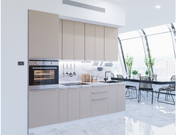 Кухня пластик МДФ №4  Капучино матовый