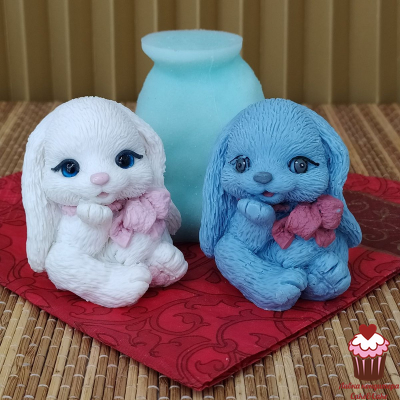 Молд Милый зайка с бантиком