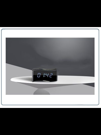 Охранная видеокамера /IP видеоняня WiFi/LAN (Часы настольные, волна)  с аккумулятором с DVR, Full HD (Camwf)