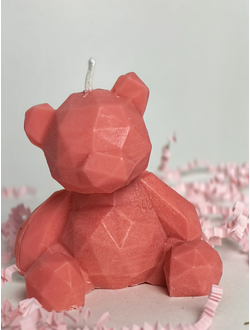 Свеча "Мишка геометрия" пастель