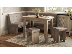 Кухонный уголок «Барселона» Дуб Сонома трюфель/Микровелюр Duna Stone