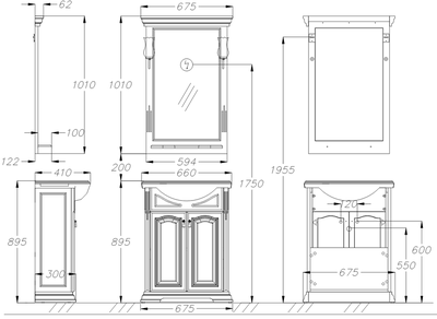 Мебель для ванной Opadiris Риспекто 65 белый матовый