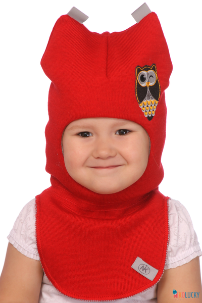 Шапка-шлем  18101-08, цвет красный мак р. 48-50