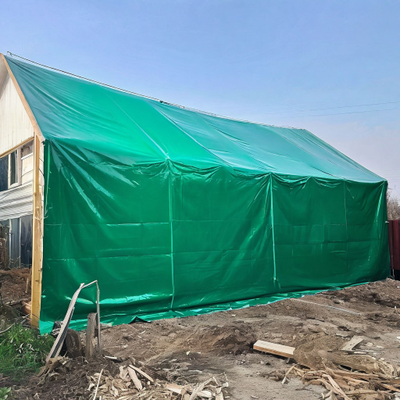 Тент Тарпаулин 4 x 5 м, 120 г/м2, шаг люверсов 0,5 м строительный защитный укрывной купить в Москве