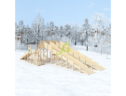 Зимняя горка "IgraGrad Snow Fox", 4 ската, без окраски фото