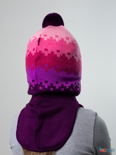 Шапка-шлем  20101-06, цвет сливовый,сиреневый,розовый р. 52-54