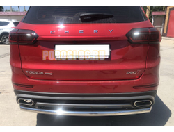 Защита заднего бампера d60 для Chery Tiggo 8 Pro 2021-