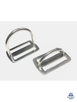 Пряжка стопор на ремень с D-кольцом, нержав. высокая