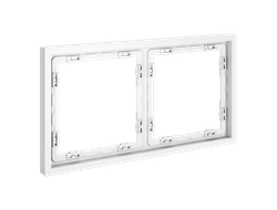 VLS100202 Рамка двойная, белый матовый-1