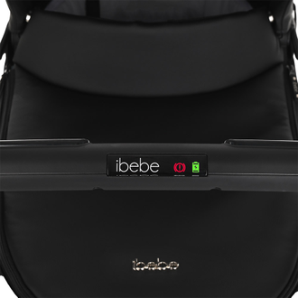 Коляска 3в1 ibebe i-stop Экокожа Black, черная рама