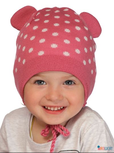 Шапка  20202-11, цвет темно-розовый,белый р. 52-54