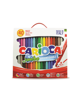 Фломастеры 40 цветов Jumbo Carioca, 41257