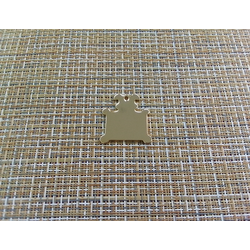 Подвеска кулон собака 27x30x1,5 мм золотистый