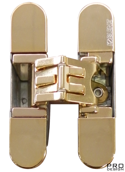 KUBICA 27 - K2700 петля самоцентрирующая с 5-ю точками опоры регулируемая по 3-м направлениям,  блестящее золото