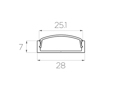 Алюминиевый профиль 4L-2807-S ANOD