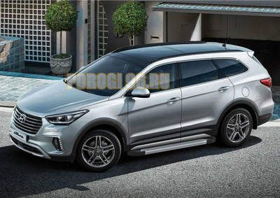 Пороги на Hyundai Santa Fe Premium (2015-…) Start