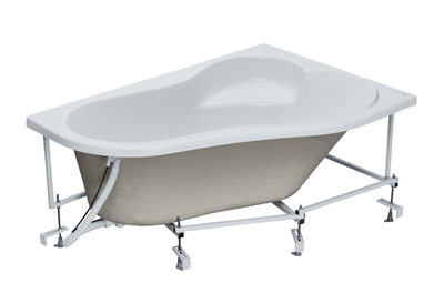 Акриловая ванна SANTEK ИБИЦА XL 160х100 R, каркас. слив-перелив