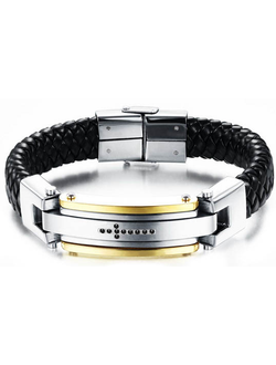 Кожаный браслет с крестом Advocate