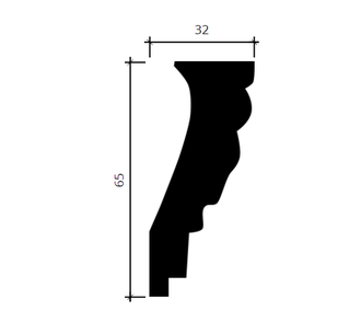 Карниз 1.50.114 - 65*32*2000мм