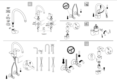 Смеситель для кухни GROHE Euroeco с высоким изливом, хром 32752000