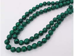 Малахит прессованный 10 мм нить