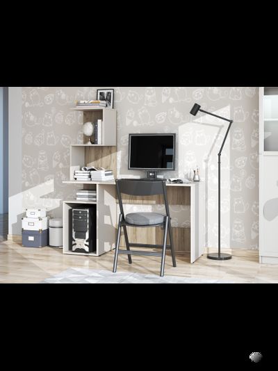 Бохо СП-001 стол письменный Дуб Крафт Серый/Кашемир