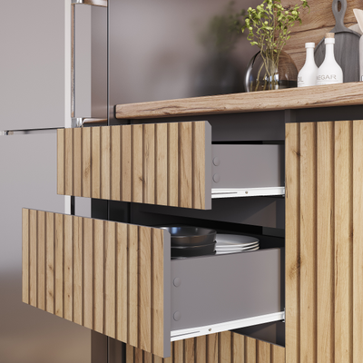 Шерлок 1,6 м Кухонный гарнитур Крафт / Графит