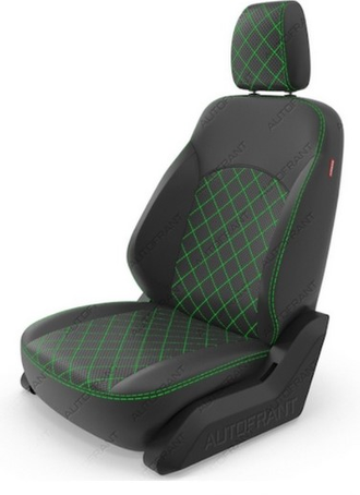 Чехлы "Автофрант" из экокожи  [ромб до середины 2D]