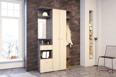 ЛДСП Прихожая ВИЗА Ясень Шимо темный-светлый